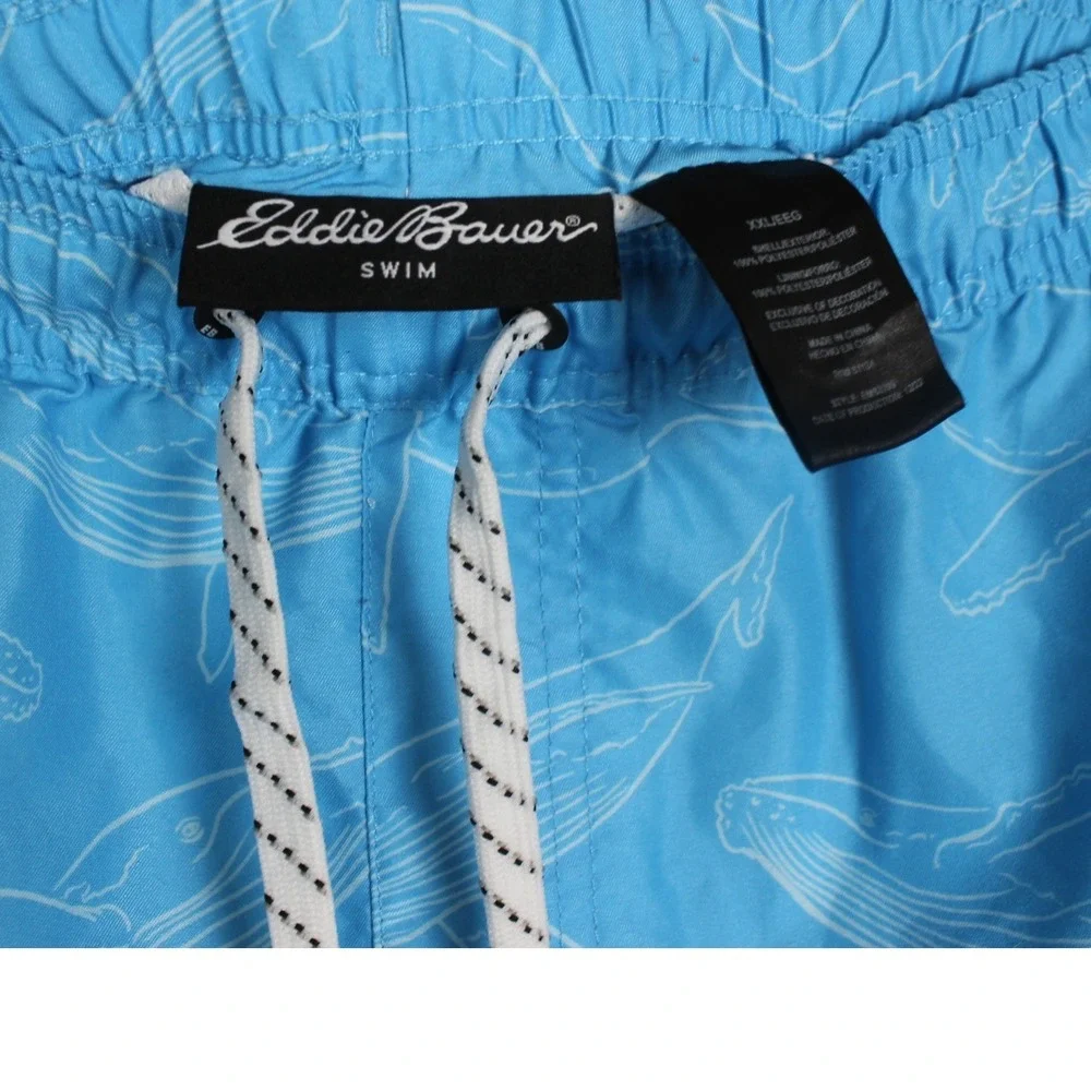 Eddie Bauer 2XL Mens Whale SPF 50+  Blue Volley‎ Swim Trunk